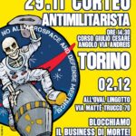 Sabato 29/11 corteo contro i mercanti di morte a Torino